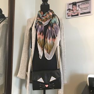 Black crossbody bag with cat design 😻🐱🐈